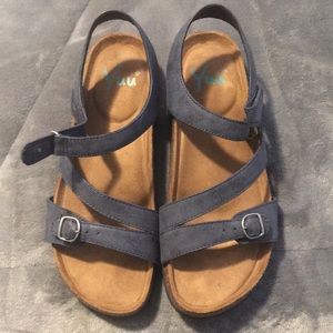 Blue sandals